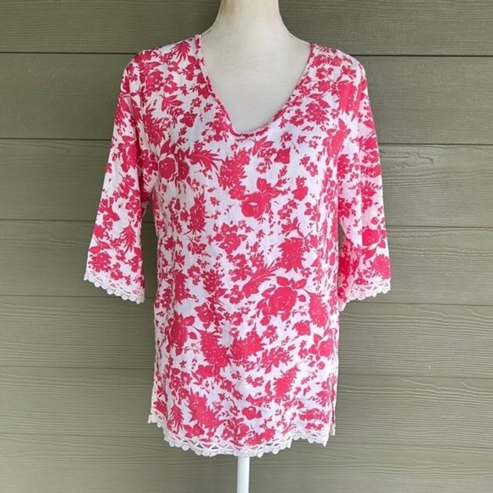 Elena Baldi Linen Short Sleeve Top